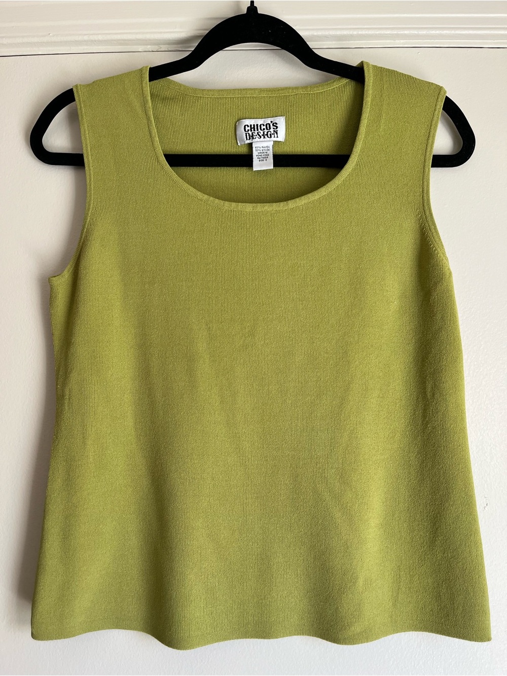 Vintage Chico’s Sleeveless Green Tank Top Knit Y2K 90s